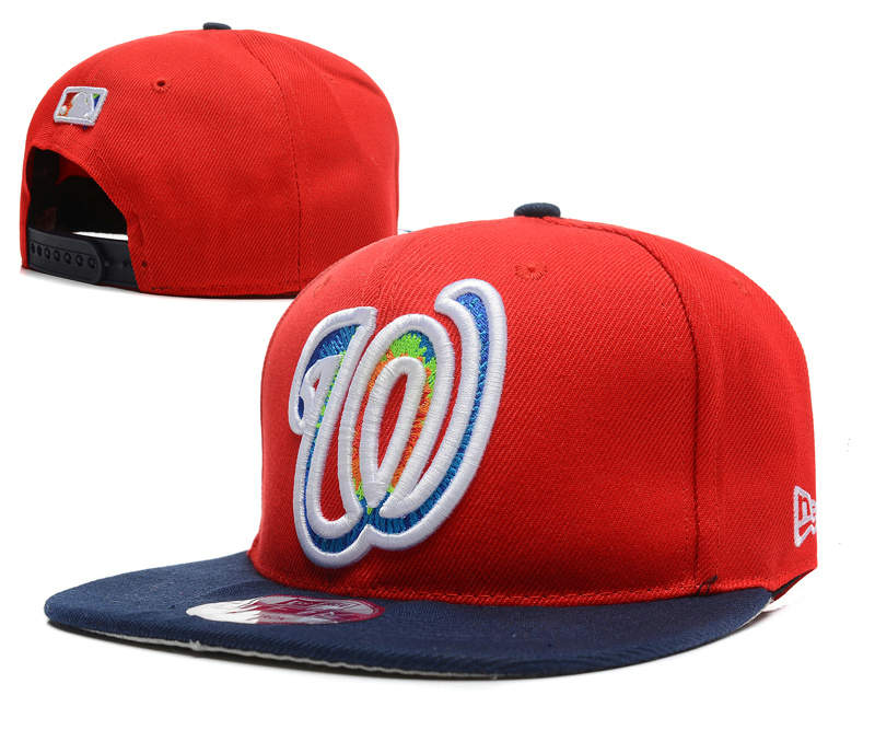 Washington Nationals Red Snapback Hat DF